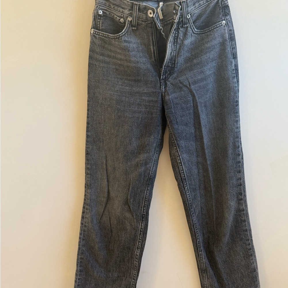 rag & bone Black Straight Leg Jeans for Effortless Style